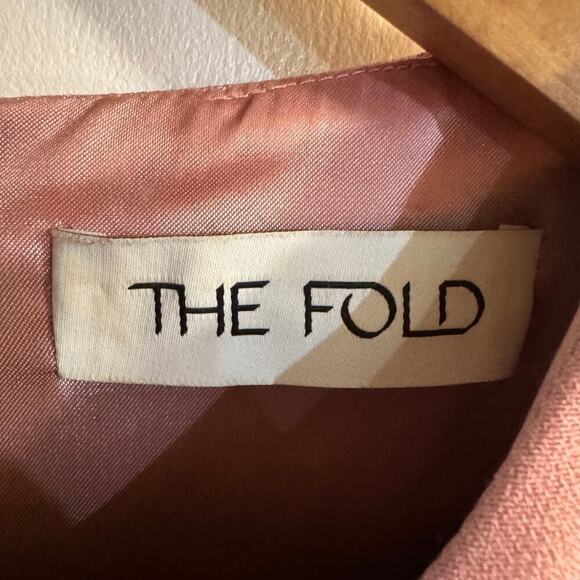 THE FOLD London Rosnaree Sheath Dress Blue Pink Size 14 Officewear Office Siren - Picture 10 of 10